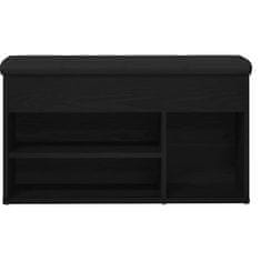 Vidaxl Klop za čevlje Črna 80 x 30 x 45 cm Konstruiran les