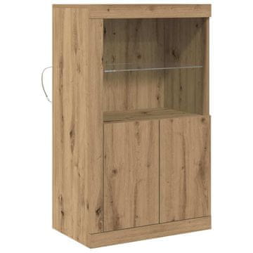 Vidaxl Stranska omara artisan hrast 60.5 x 37 x 100 cm Konstruiran les