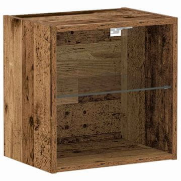Vidaxl Ležeča polica s polico Rjava 40 x 28.5 x 40 cm Konstruiran les