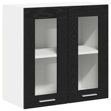 Vidaxl Viseča omarica Črna Orehovina 60 x 31 x 60 cm Konstruiran les