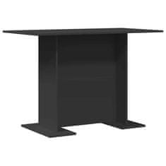Vidaxl Jedilna miza Črna 110 x 60 x 75 cm Konstruiran les