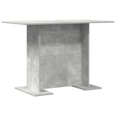 Vidaxl Jedilna miza Betonsko siva 110 x 60 x 75 cm Konstruiran les