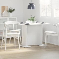 Vidaxl Jedilna miza Bela 110 x 60 x 75 cm Konstruiran les