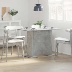 Vidaxl Jedilna miza Betonsko siva 110 x 60 x 75 cm Konstruiran les