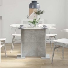 Vidaxl Jedilna miza Betonsko siva 110 x 60 x 75 cm Konstruiran les