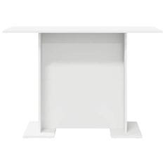 Vidaxl Jedilna miza Bela 110 x 60 x 75 cm Konstruiran les