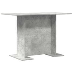 Vidaxl Jedilna miza Betonsko siva 110 x 60 x 75 cm Konstruiran les