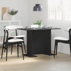 Vidaxl Jedilna miza Črna 110 x 60 x 75 cm Konstruiran les
