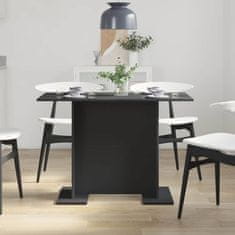 Vidaxl Jedilna miza Črna 110 x 60 x 75 cm Konstruiran les