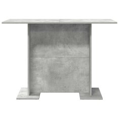 Vidaxl Jedilna miza Betonsko siva 110 x 60 x 75 cm Konstruiran les