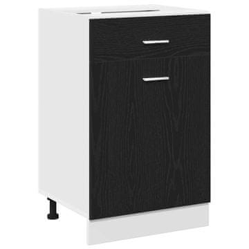 Vidaxl Viseča omarica Črna Orehovina 50 x 46 x 81,5 cm Konstruiran les