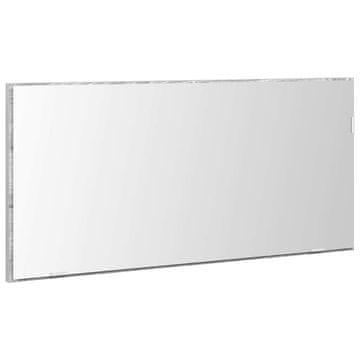 Vidaxl Ogledalo Visoka siva sonoma 80 x 37 cm Steklo in inženirski les