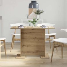 Vidaxl Jedilna miza artisan hrast 110 x 60 x 75 cm Konstruiran les
