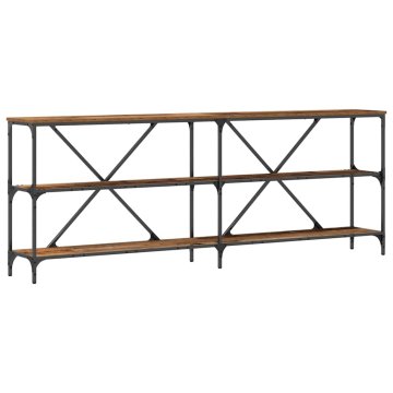 Vidaxl Konzolna miza Star les 200 x 30 x 75 cm Konstruiran les