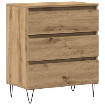Vidaxl Strani šal Umetni hrast 60 x 35 x 70 cm Konstruiran les