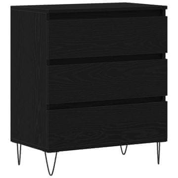 Vidaxl Strani šal Črna Orehovina 60 x 35 x 70 cm Konstruiran les