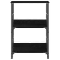 Vidaxl Knjižna polica Črni hrast 50x33x82cm Konstruiran les