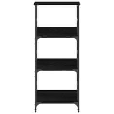 Vidaxl Knjižna polica Črni hrast 50x33x117,5cm Konstruiran les