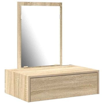 Vidaxl Toaletna mizica Rjava 60 x 40 x 70 cm Konstruiran les