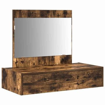 Vidaxl Toaletna mizica Rjava 83 x 40 x 70 cm Konstruiran les