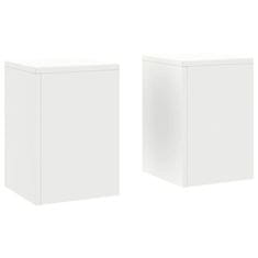 Vidaxl Stojala za rastline 2 pcs Bela 24 x 24 x 35 cm Jeklo