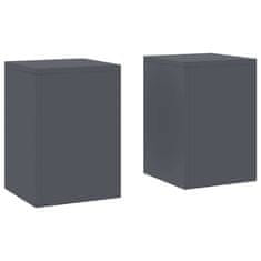 Vidaxl Stojala za rastline 2 pcs Antracit 24 x 24 x 35 cm Jeklo