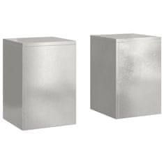 Vidaxl Stojala za rastline 2 pcs srebrna 24 x 24 x 35 cm