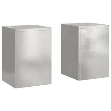 Vidaxl Stojala za rastline 2 pcs srebrna 24 x 24 x 35 cm