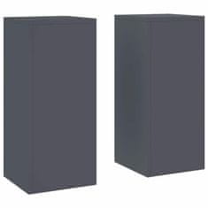 Vidaxl Stojala za rastline 2 pcs Antracit 24 x 24 x 55 cm Jeklo
