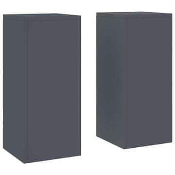 Vidaxl Stojala za rastline 2 pcs Antracit 24 x 24 x 55 cm Jeklo