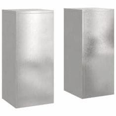 Vidaxl Stojala za rastline 2 pcs srebrna 24 x 24 x 55 cm