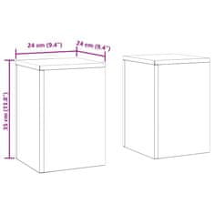 Vidaxl Stojala za rastline 2 pcs Antracit 24 x 24 x 35 cm Jeklo