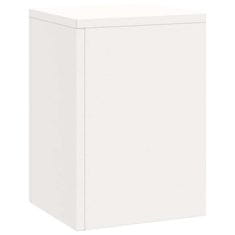 Vidaxl Stojala za rastline 3 pcs Bela 24 x 24 x 75 cm Jeklo
