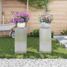 Vidaxl Stojala za rastline 2 pcs srebrna 24 x 24 x 55 cm