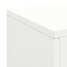 Vidaxl Stojala za rastline 3 pcs Bela 24 x 24 x 75 cm Jeklo