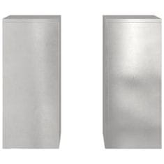 Vidaxl Stojala za rastline 2 pcs srebrna 24 x 24 x 55 cm