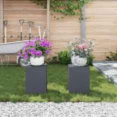 Vidaxl Stojala za rastline 2 pcs Antracit 24 x 24 x 35 cm Jeklo
