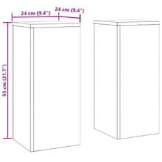 Vidaxl Stojala za rastline 2 pcs Antracit 24 x 24 x 55 cm Jeklo