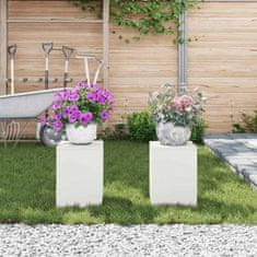 Vidaxl Stojala za rastline 2 pcs Bela 24 x 24 x 35 cm Jeklo
