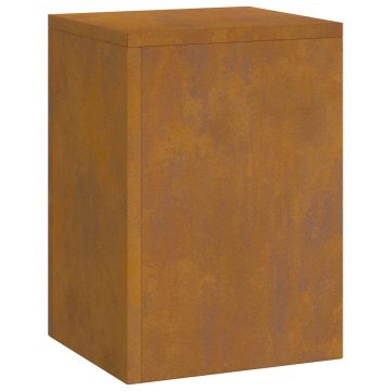 Vidaxl Stojala za rastline 3 pcs Rjav 24 x 24 x 75 cm Odporno jeklo