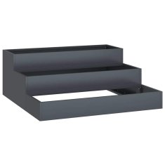 Vidaxl Vrtni lonček Antracit 90 x 90 x 35 cm Jeklo