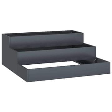 Vidaxl Vrtni lonček Antracit 90 x 90 x 35 cm Jeklo