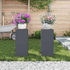 Vidaxl Stojala za rastline 2 pcs Antracit 24 x 24 x 55 cm Jeklo