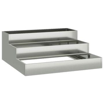 Vidaxl Vrtni lonček srebrna 90 x 90 x 35 cm Pocinkano jeklo