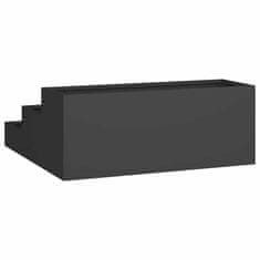 Vidaxl Vrtni sadilnik 3-nivojski 90x90x35 cm Črno jeklo