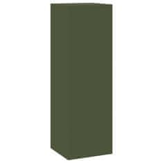 Vidaxl Stojala za rastline 2 pcs Olivno zelena 24 x 24 x 75 cm Jeklo