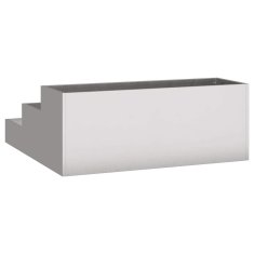 Vidaxl Vrtni lonček srebrna 90 x 90 x 35 cm Nerjaveče jeklo