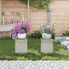 Vidaxl Stojala za rastline 2 pcs srebrna 24 x 24 x 35 cm