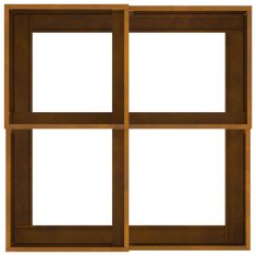 Vidaxl Vrtni lončnik 100x100x48 cm iz vremensko odporne jeklene pločevine