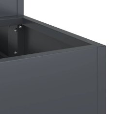 Vidaxl Vrtni lonček Antracit 90 x 90 x 35 cm Jeklo